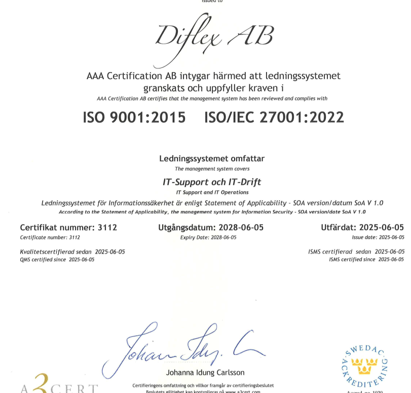 ISO certifikat